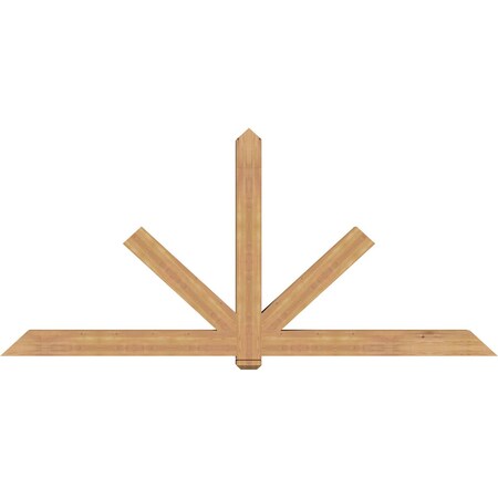 Ekena Millwork Kennewick Timber Gable Bracket, Western Red Cedar, 108"W x 49"H x 5 1/2"D x 5 1/2"F, 11/12 Pitch GBW108X49X0606KEN00SWR